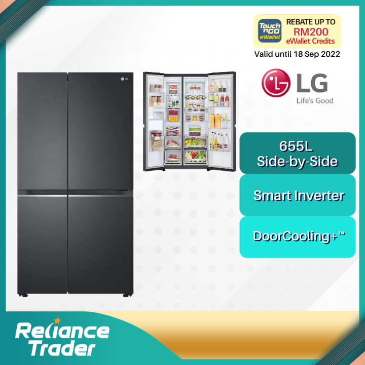 LG Net 655L SidebySide with DoorinDoor™ in Matte Black Finish