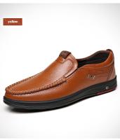 ของแท้รองเท้าหนังผู้ชาย Loafers SLIP ON รองเท้าหนังลำลองธุรกิจ Breathable ผู้ชายรองเท้า