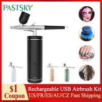 Rechargeable Airbrush Makeup Kit With Compressor Nano Facial Spray Vapour Ion Face Steamer Facial Deep Cleaning Oxygen Sprayer