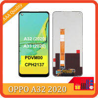 6.5นิ้วสำหรับ A32 Oppo 2020 PDVM00 / A33 2020 CPH2137ชิ้นส่วนจอสัมผัสแอลซีดีของเครื่องแปลงดิจิทัลจอ LCD อะไหล่