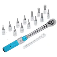 Ratchet Torque Wrench 15-Piece Set Tool Maintenance Toolbox Multi-Function Set Torque Wrench Set Multi-Function Wrench