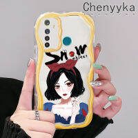 เคส Chenyyka สำหรับ Realme 5 5i 5S 5 Pro 6i Narzo Q 20A Q เคสลายสาวหิมะสีขาวสวยขอบเนื้อครีมกันกระแทกแบบใสนิ่มเคสมือถือโปร่งใสลายกล้องถ่ายรูปสร้างสรรค์เคสซิลิกาเจลฝาครอบป้องกัน