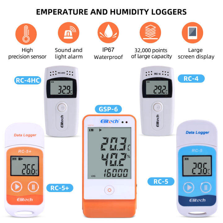 Elitech Mini USB Data Logger RC5 Temp Perekam Suhu Internal Sensor