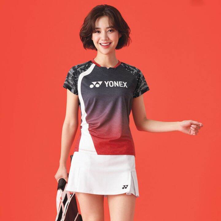 yonex-เสื้อผ้ากีฬาแบดมินตันสำหรับผู้ชายและผู้หญิงแห้งเร็วเสื้อผ้าฝึกซ้อมฟิตเนส-yonex-เสื้อผ้าพิมพ์ลายทีม-yy