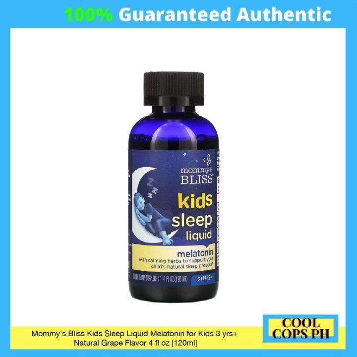 Mommy's Bliss Kids Sleep Liquid Melatonin For Kids 3 yrs+ Natural Grape