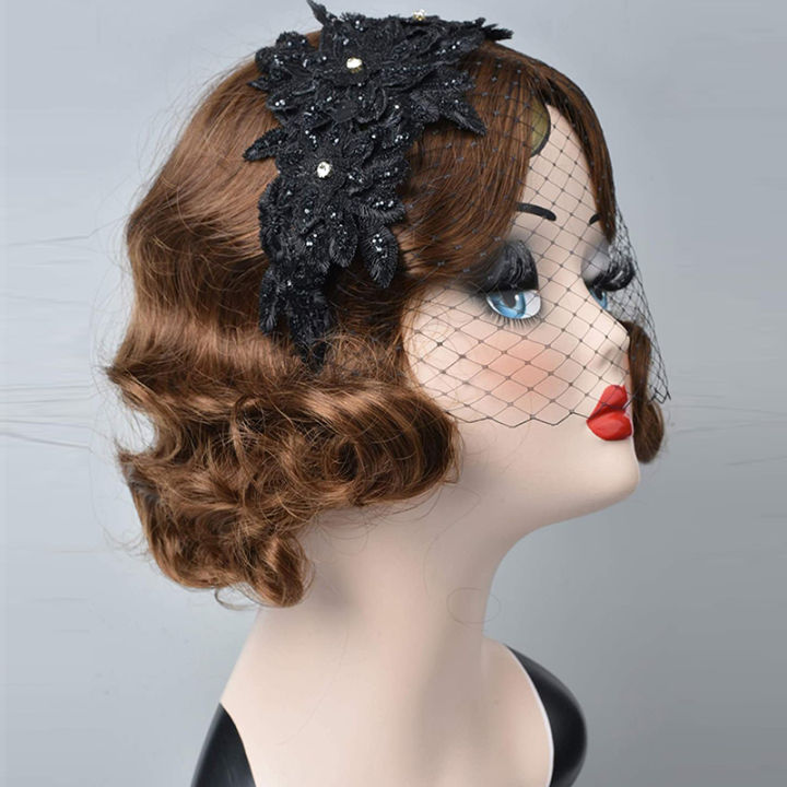 black-headband-veil-for-bridal-rhinestone-charming-lace-flower-bridal-mesh-headwear-for-wedding-hair-accessories-fascinators