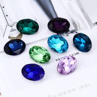 Oval Glitter Top Crystal K9 Strass Glass Rhinestones Jewelry for Craft Pointback Glue on Clothing Garment Decoration Diy Clothes