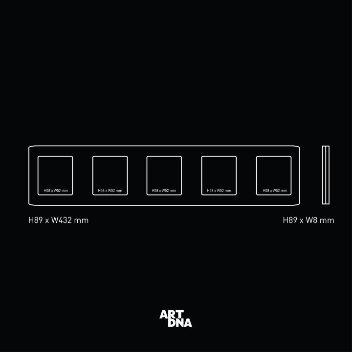 art-dna-รุ่น-a77-หน้ากาก-5-ช่อง-5-gang-frame-ขนาด-3x3-สีดำ-ปลั๊กไฟโมเดิร์น-ปลั๊กไฟสวยๆ-สวิทซ์-สวยๆ-switch-design