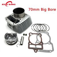 70mm Big Bore Cylinder Kit Piston Set for CG250 CG 250 Upgrade to 300cc Air-Cooled 16mm Pin Motorcycle Engine Parts