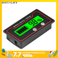 Shockley เครื่องวัดความจุของแบตเตอรี่9-120โวลต์มิเตอร์แบตเตอรี่12V 24V 48V ตัววัดเปอร์เซ็นต์แรงดันไฟฟ้าแบตเตอรี่