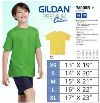 Gildan 76000B Premium Cotton Youth T-Shirt (Light Pink)