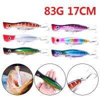 【CW】 83g 17cm Fishing 6 Colors Floating Crankbait Lifelike Eyes Wobbler with Treble Tackle for Saltwater Freshwater