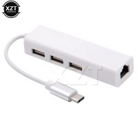 【Online】 The Auto Zone ความเร็วสูง USB HUB Type C อะแดปเตอร์อีเธอร์เน็ต3พอร์ต USB HUB RJ45 100Mbps การ์ดเครือข่าย Lan อะแดปเตอร์ USB-C สำหรับ