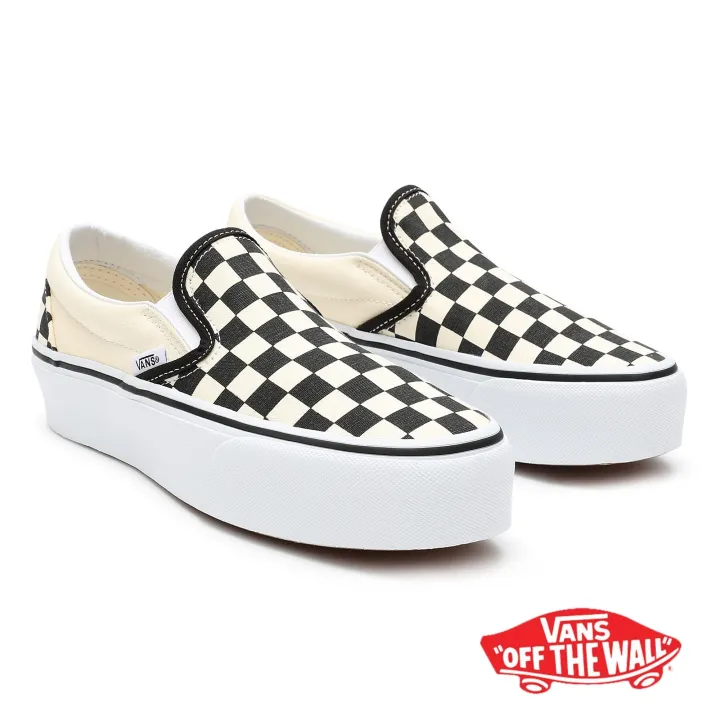 black and white vans checkerboard