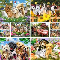 ⊙✳♕ Animal Pet Dog Printed Fabric Cross-Stitch DIY Embroidery Kit Handmade Handiwork Handicraft Craft Different Promotions Jewelry