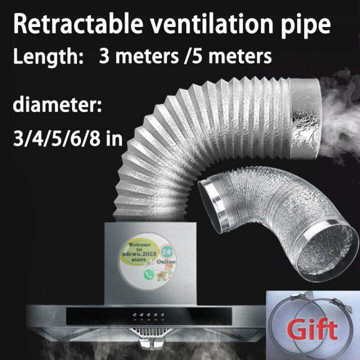 【Authentic】 ☜ 3Mx150mm Range Hood Exhaust Flexible Aluminum Duct