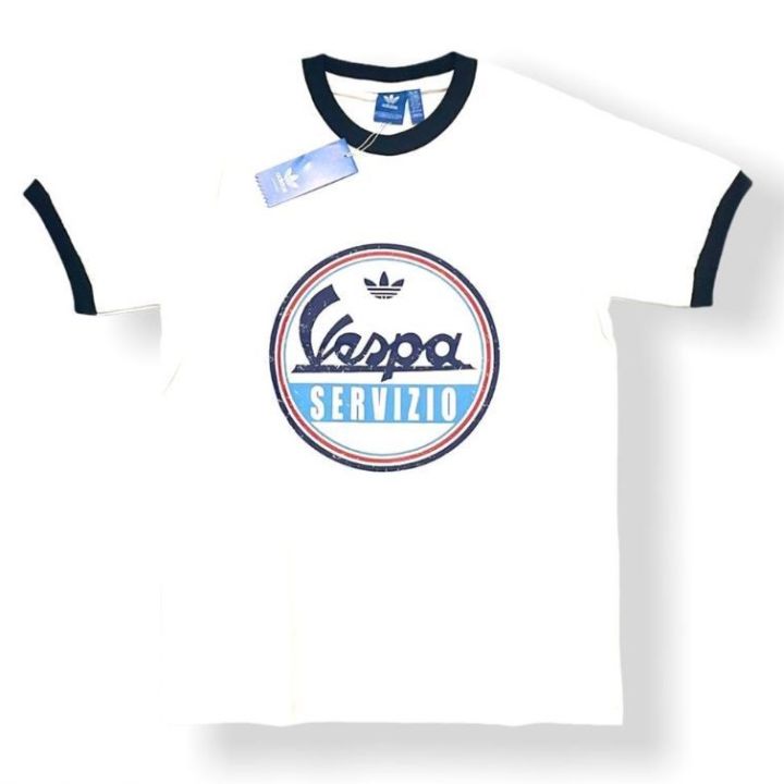 Kritiek inschakelen verkiezing HOT☆ VESPA SERVIZIO RINGER White T-Shirt | Lazada