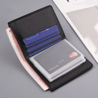 Business Card Holder Wallet Women Men Bank Id And Credit Card Holder Wallet Multifunction Pu Leather Protects Case Coin Purse