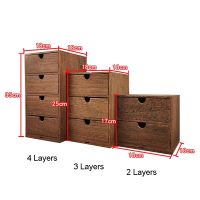 Wooden Box Storage Drawer Wooden Chest of Drawers Jewelry Cosmetics Organizer Office Home Decoration Storage Box