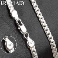 URMYLADY 20-60Cm 925 Sterling Silver Luxury Brand Design Noble Necklace Chain For Woman Men Fashion Wedding Engagement Jewelry