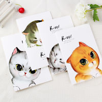 4PCS A5 Cute Cartoon Notebook Paper Cat Pattern Lined Paper Journals Notepad Cute Stationery School Office Supplies Planer 2022