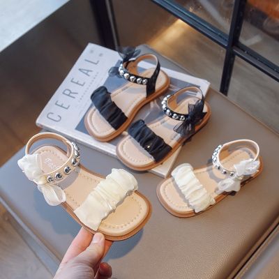 Childrens Sandals 2023 Summer New Love Bow Girl Princess Sandals Breathable Treasure Summer Shoes Cross border