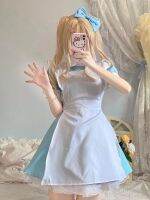 Halloween blue installs the new maid cos soft sister Alice Lolita maid Lolita dresses