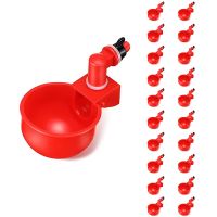 20Pcs Automatic Poultry Drinker Bowl Chicken Water Cups Duck Drinking Machine Hanging Drinking Bowls Water Dispenser