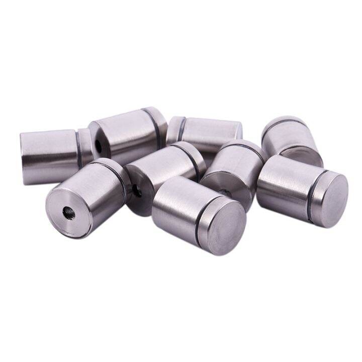 9Pcs 19 x 25mm Stainless Steel Frameless Standoff Clamp Hardware for