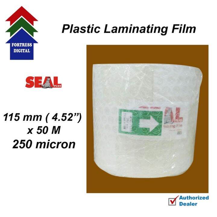 SEAL LAMINATING ROLL FILM SIZE 4.52 inches 115 MM 250 mic micron GMP
