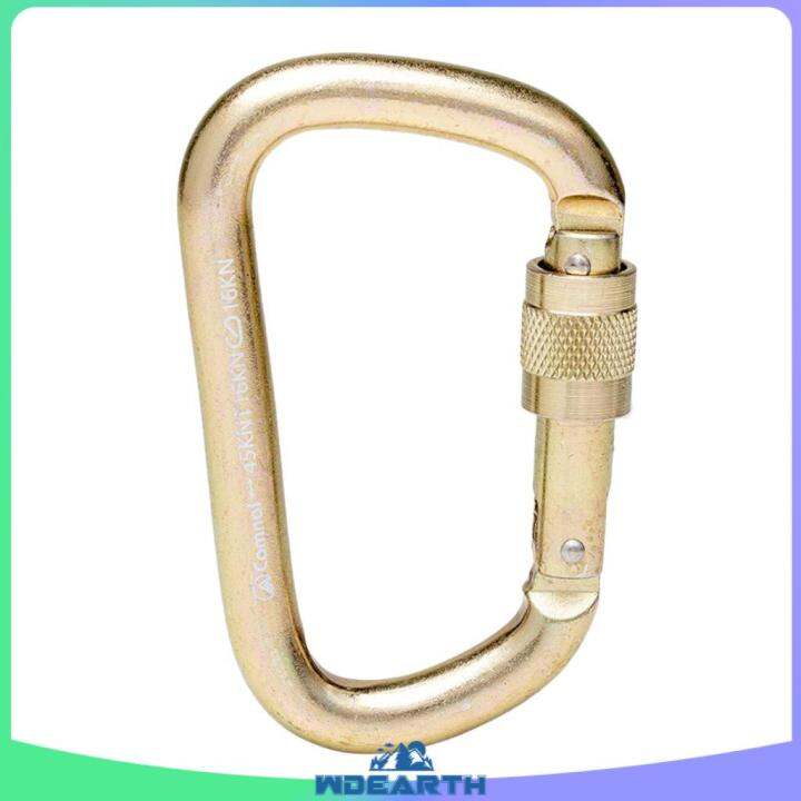 WDEarth 45KN Twist Gate Screw Lock Carabiner for Climbing Caving