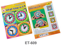 อุปกรณ์ช่วยสอนเวลา นาฬิกา What time is it #ET-609 1 ชิ้น (จำนวน 1 ชิ้น**คละสี) เกมการศึกษา และสื่อการเรียนรู้