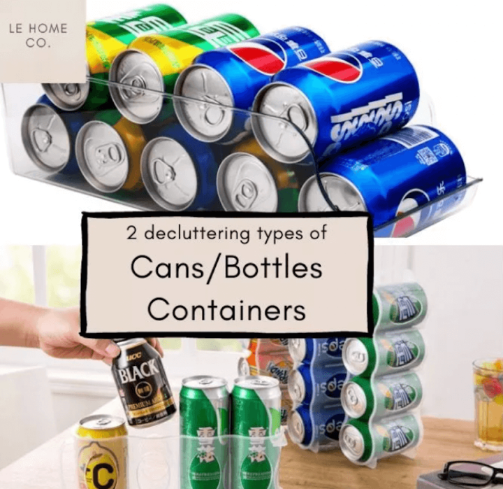 Cans and Bottle Fridge Organizer 2 Types Fridge Storage Organiser