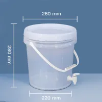 Food Grade Plastic Bucket with handle and tap Repeated sealing Inverted without leakage Packing bucket