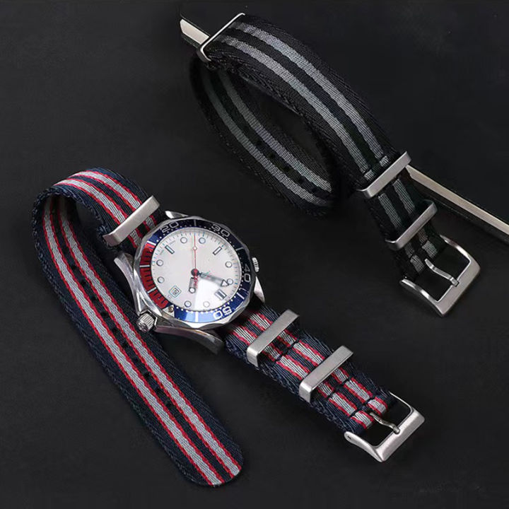 ทหาร-nato-ไนลอนสำหรับ-omega-seamaster-007-hippocampus-300สร้อยข้อมือผ้าใบสำหรับ-tudor-premium-ผ้าสำหรับ-seiko-man-sport-สำหรับ-rolex-20mm