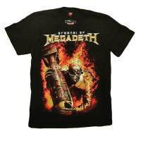 เสื้อวงร็อค MEGADETH Cotton T-shirt ผ้ามีความนุ่มสบาย black style พร้อมส่ง