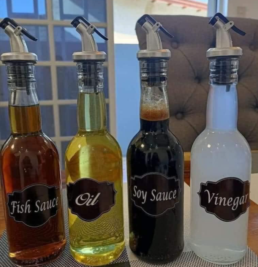 Seasoning Bottle Jar Crystal Clear Nuzzle Bottle Soysouce Bottle Jar With Label Vinegar Fish