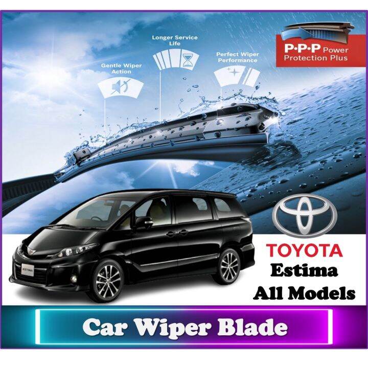 Toyota Estima 】 Nano Coating Soft Silicone Car Wiper Blades 1 pair