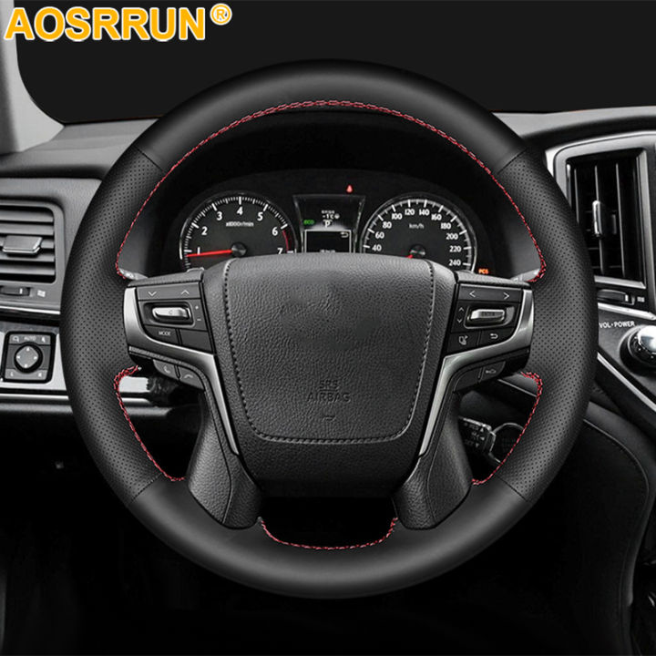 For Toyota Alphard Land Cruiser Vellfire2016 2017 2018 2019  Car Steering Wheel Cover Leather Auto accessories