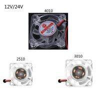 3D Printer 2510 3010 4010 Cooling Fan LED Light Cooler Fan Luminous Hydraulic Bearing Fan 12V/24V Radiator for v6 Hotend QXNF