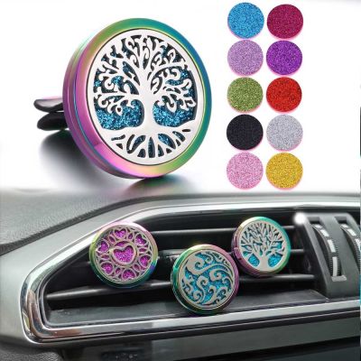 New Aromatherapy Jewelry car perfume air freshener car clip tree of life aroma essential oil diffuser necklace locket pendants