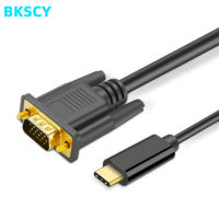 Bkscy USB C ถึงสาย VGA 1080จุด Type C ถึง VGA แปลงอะแดปเตอร์เคเบิ้ลสำหรับแล็ปท็อป UHD ภายนอกวิดีโอโปรเจคเตอร์1.8เมตร