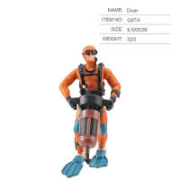 Solid Plastic Simulation Diver Model Realistic Shape Underwater Explorer Doll Toys Home Furnishings Ornaments Photo Props