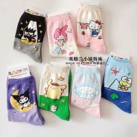 [ส่งจากไทย??] ? ถุงเท้า Sanrio สำหรับผู้หญิง Free Size ข้อสูง