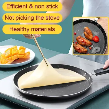 Nonstick Crepe Pan With Spreader, Tortilla Tawa Dosa Pan, Granite