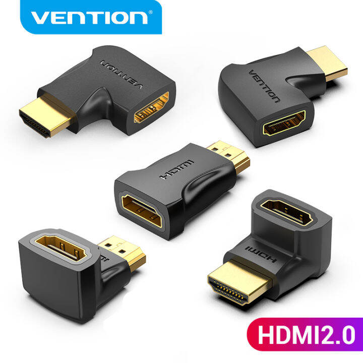 China HDMI 90 Or 270 Degree Right Angle Male To Female Adapter Down Side Product