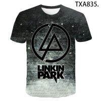 2023 NewSummer ใหม่ผู้ชายผู้หญิง Linkin Park-3D พิมพ์เสื้อยืด Casual Streetwear พิมพ์แฟชั่นเสื้อยืด