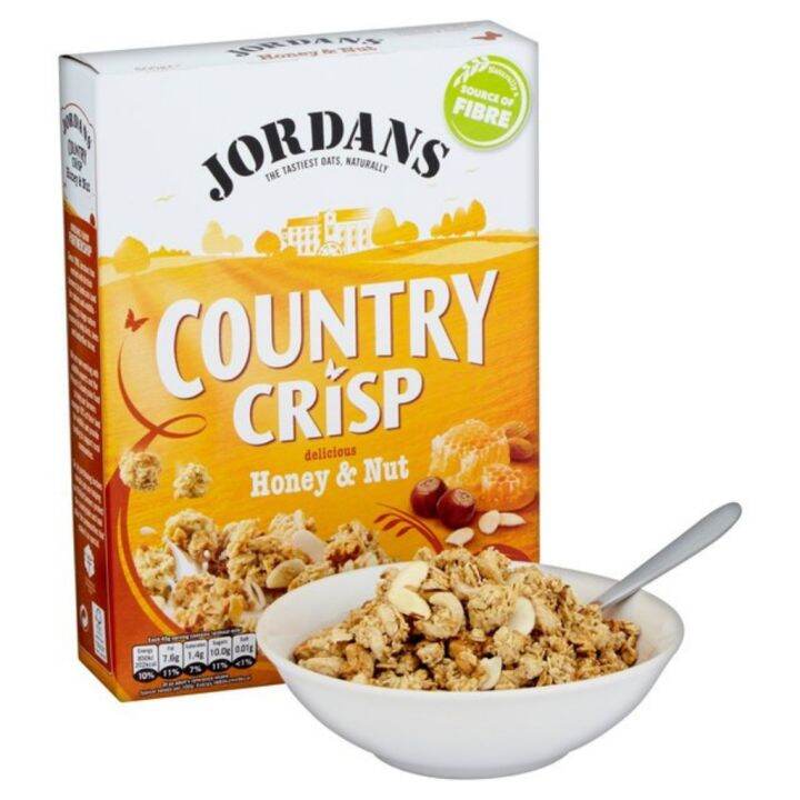 สินค้าสดใหม่ รับรองคุณภาพ (x1) Jordans Country Crisp With Honey & Nut Cereal 500g จอร์แดนส์ ซี