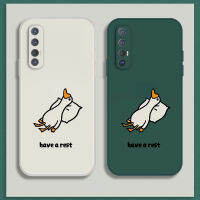 เคสโทรศัพท์ เคส OPPO Find X2 Neo Case เคสการ์ตูนน่ารักเป็ดเคสซิลิโคนเหลว Flocking ฝาครอบโทรศัพท์ป้องกัน เคสโทรศัพท์