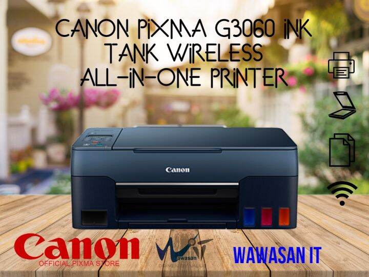 Canon PIXMA G3060 Easy Refillable Ink Tank, Wireless, AllInOne